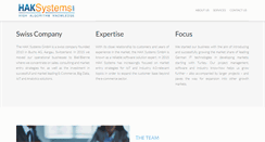 Desktop Screenshot of haksystems.com